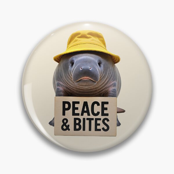 Item preview, Peace & Bites Manatee Bucket Hat designed and sold by EimSol.