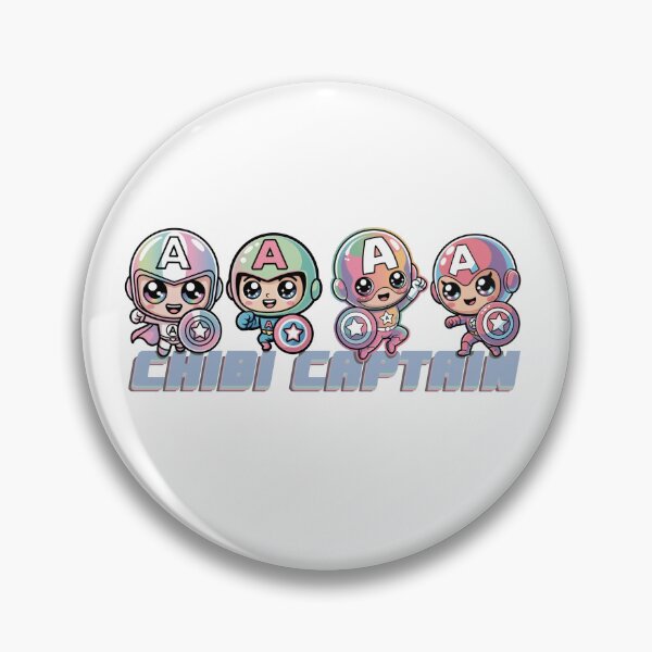 Item preview, Cute Chibi Captain Shield Hero – Kawaii Patriotic Superhero Cartoon designed and sold by Dospart.