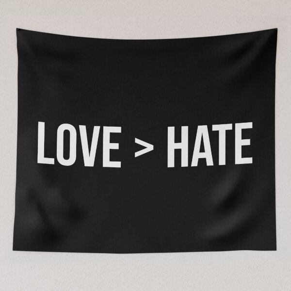 Item preview, Love Over Hate Minimalist Typography designed and sold by Vision Crafted.