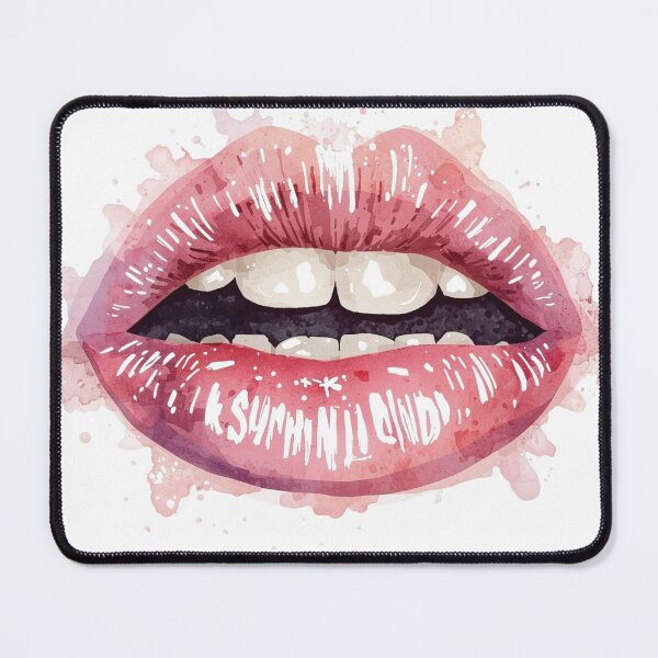 Item preview, Watercolor Red Lips Illustration – Artistic Mouth Design designed and sold by MichelleAlline.
