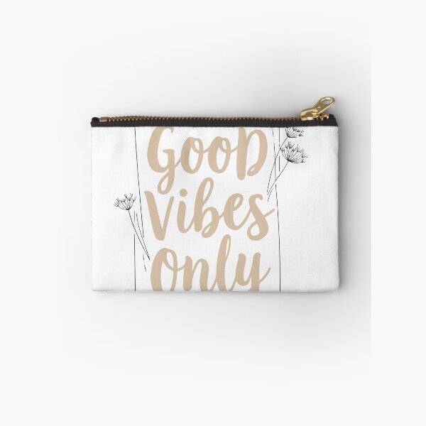Item preview, Hand lettered brush script reads Good Vibes Only above a delicate dandelion illustration, conveying positivity, calm, motivation and modern boho style for posters designed and sold by Dejbar.