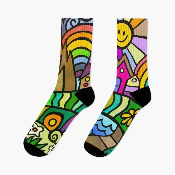 Item preview, Doodle Wonderland Abstract Country Scene designed and sold by Prawny.