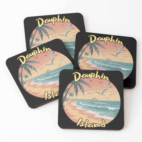 Item preview, Dauphin Island Alabama Vintage Sunset Retro Beach Travel Design designed and sold by Versik-.