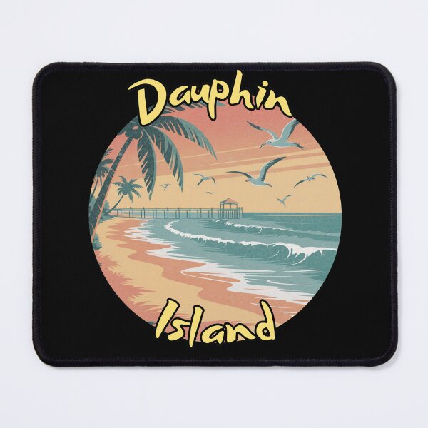 Item preview, Dauphin Island Alabama Vintage Sunset Retro Beach Travel Design designed and sold by Versik-.