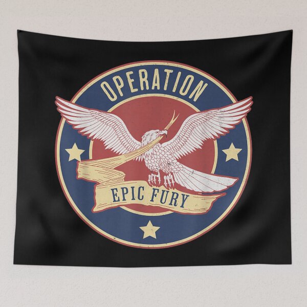 Item preview, Operation Epic Fury Vintage American Eagle Military Badge Patriotic Design designed and sold by ObukiLantara.
