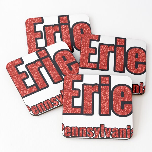 Item preview, Erie Pennsylvania City Name With Red Rhinestone designed and sold by TheIconSmith.