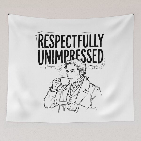 Item preview, Respectfully Unimpressed Dark Sketch Pride And Prejudice designed and sold by Fenay Designs.