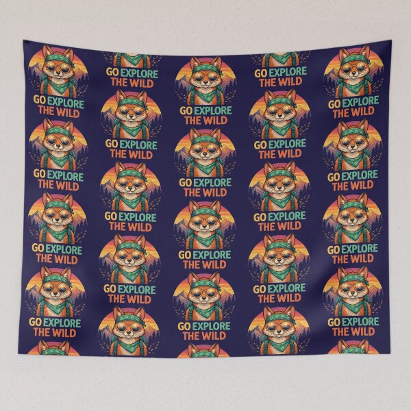 Item preview, Go Explore the Wild – Whimsical Fox Adventure Design designed and sold by Dogandesighn.