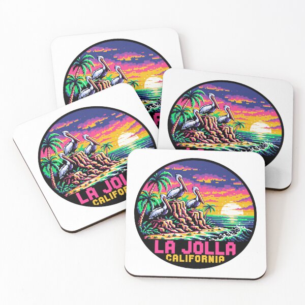 Item preview, La Jolla California Pixel Art Pelicans designed and sold by CircinusStore.