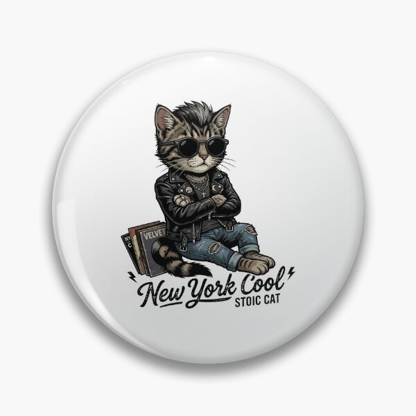 Item preview, Walk on the Wild Side Kitten - New York Cool Stoic Cat designed and sold by henryavincnt.