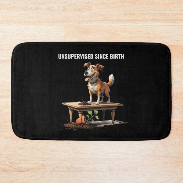 Item preview, Unsupervised since birth – Naughty Scruffy Dog Illustration designed and sold by PAPIRO SIGLO XXI.