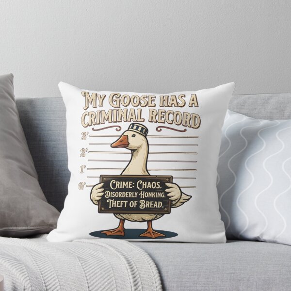 Item preview, My Goose Has a Criminal Record Funny Chaos Goose  designed and sold by VGAfanatic.