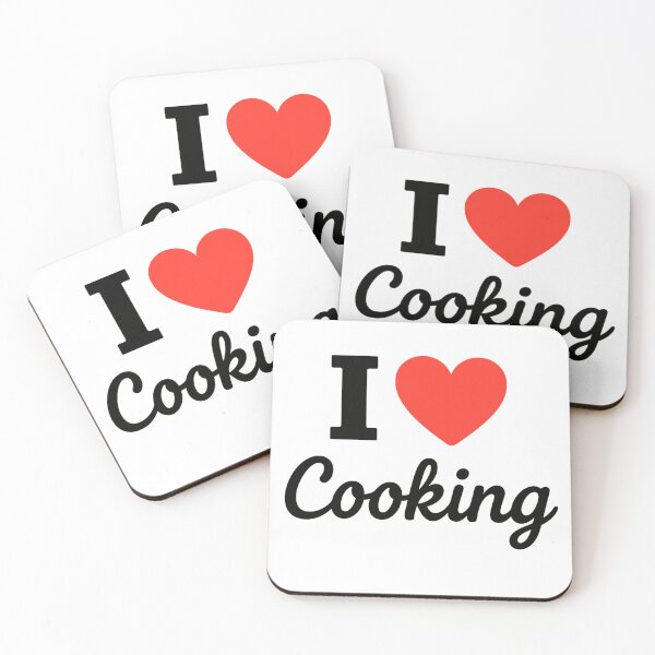 Item preview, I Love Cooking | Culinary Passion Typography | Chef & Home Kitchen Design designed and sold by PaintedPixels01.