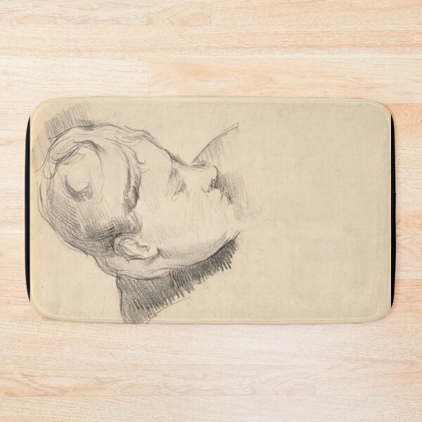 Aperçu de l'œuvre Madame Cézanne la tête baissée, par Paul Cézanne : Affiche d'étude minimaliste créée et vendue par artofuniverse.