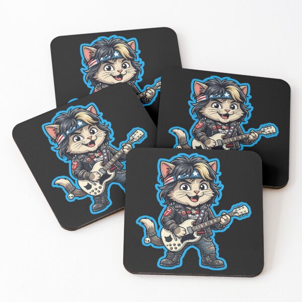 Item preview, Rock n Roll Legend Cat - Frontman Kitty with Electric Guitar designed and sold by henryavincnt.