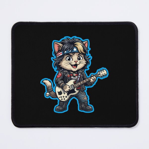 Item preview, Rock n Roll Legend Cat - Frontman Kitty with Electric Guitar designed and sold by henryavincnt.