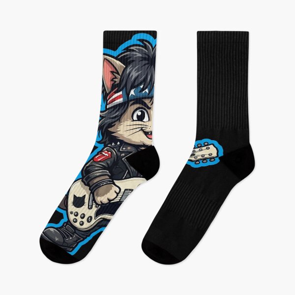 Item preview, Rock n Roll Legend Cat - Frontman Kitty with Electric Guitar designed and sold by henryavincnt.