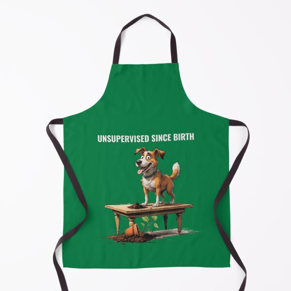 Item preview, Unsupervised since birth – Naughty Scruffy Dog Illustration designed and sold by PAPIRO SIGLO XXI.