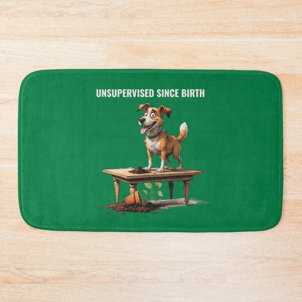 Item preview, Unsupervised since birth – Naughty Scruffy Dog Illustration designed and sold by PAPIRO SIGLO XXI.