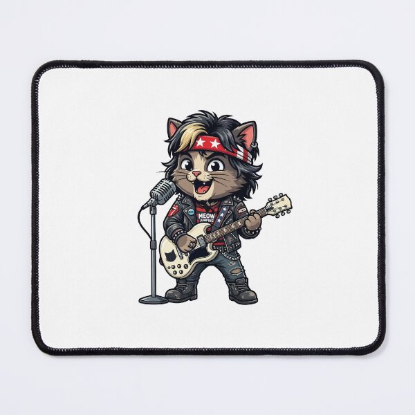 Item preview, Frontman Kitty with Electric Guitar perform concert designed and sold by henryavincnt.