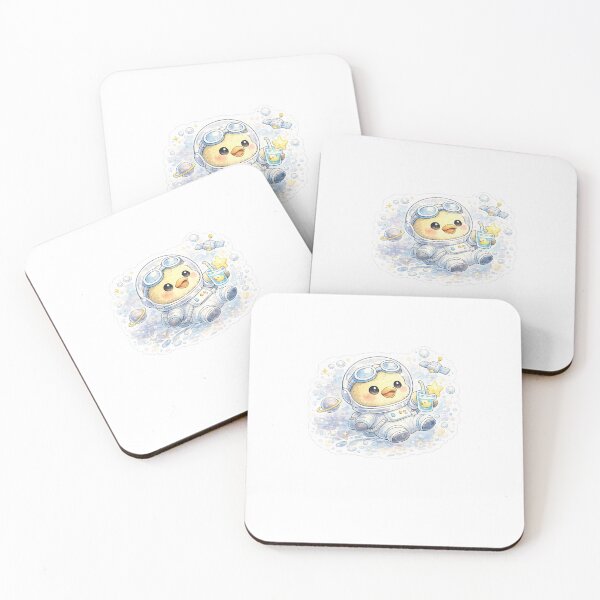 Item preview, Cute Space Duck Watercolor Sticker - Kawaii Astronaut Duck Transparent Background designed and sold by Qingtian814.