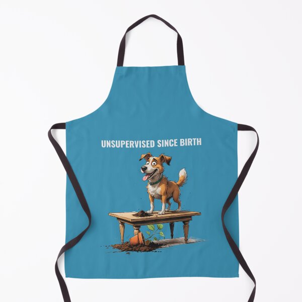 Item preview, Unsupervised since birth – Naughty Scruffy Dog Illustration designed and sold by PAPIRO SIGLO XXI.