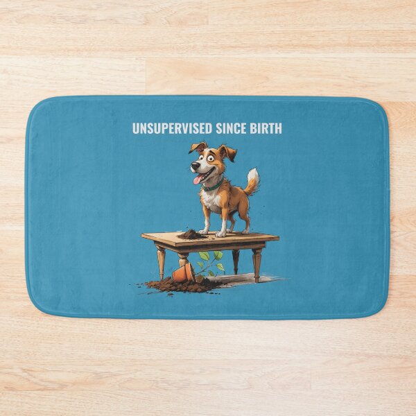 Item preview, Unsupervised since birth – Naughty Scruffy Dog Illustration designed and sold by PAPIRO SIGLO XXI.