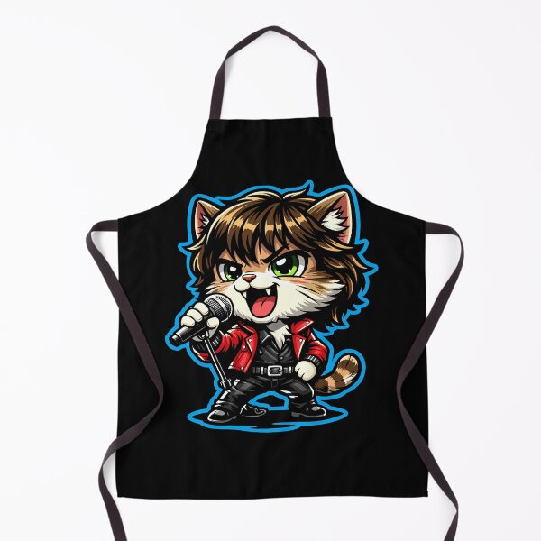 Item preview, Satisfaction Kitty - Classic Rock Frontman Cat in Red Jacket designed and sold by henryavincnt.