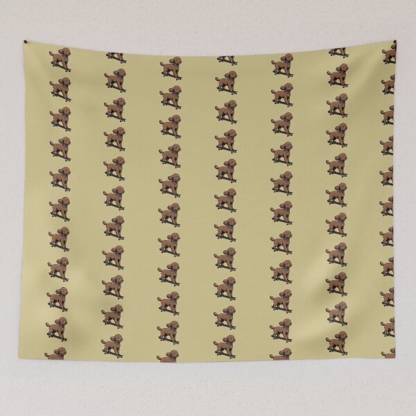 Item preview, Skateboarding Brown Poodle Cool Dog Illustration designed and sold by hanappong.