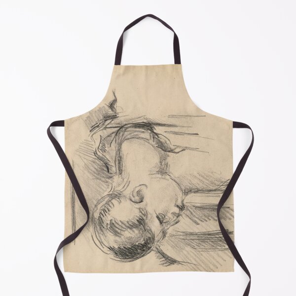 Item preview, Man Bending Forward by Paul Cézanne: Minimal Line Art Study Poster designed and sold by artofuniverse.