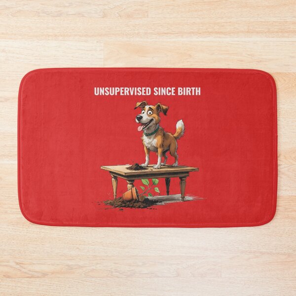 Item preview, Unsupervised since birth – Cute Scruffy Dog Illustration designed and sold by PAPIRO SIGLO XXI.