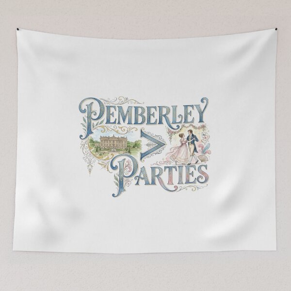 Item preview, Pemberley Over Parties Watercolor Pride And Prejudice designed and sold by Fenay Designs.