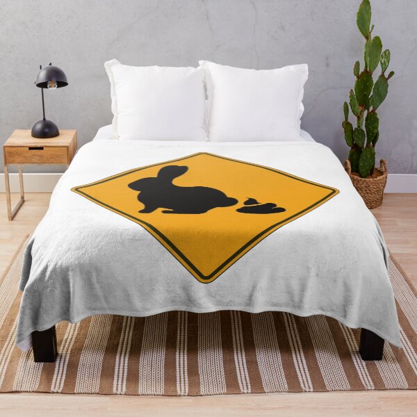 Item preview, Bad Bunny Warning Funny Rabbit Sign designed and sold by JaaGo PopLab.