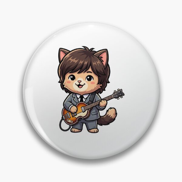 Item preview, The Cute Beatle Cat - 60s British Invasion Bassist Kitty designed and sold by henryavincnt.