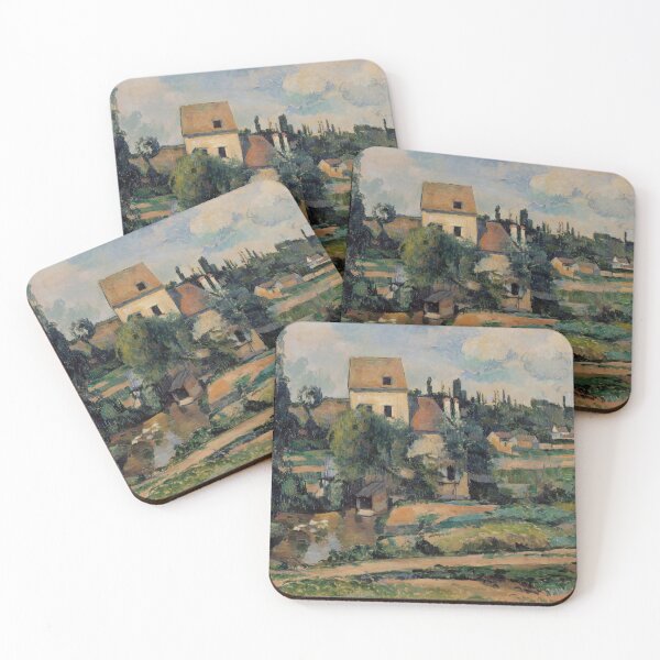 Item preview, Mill on the Couleuvre at Pontoise by Paul Cézanne: Serene Village Landscape Poster designed and sold by artofuniverse.
