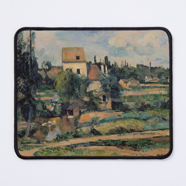 Item preview, Mill on the Couleuvre at Pontoise by Paul Cézanne: Serene Village Landscape Poster designed and sold by artofuniverse.