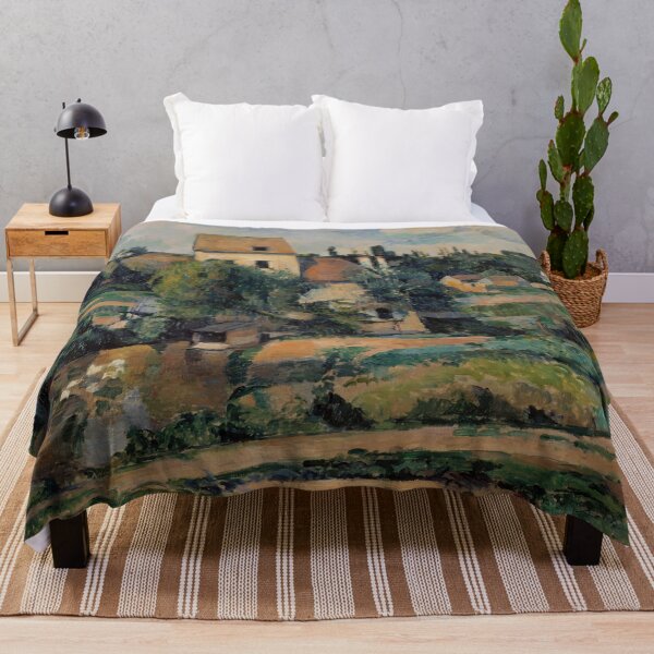 Item preview, Mill on the Couleuvre at Pontoise by Paul Cézanne: Serene Village Landscape Poster designed and sold by artofuniverse.