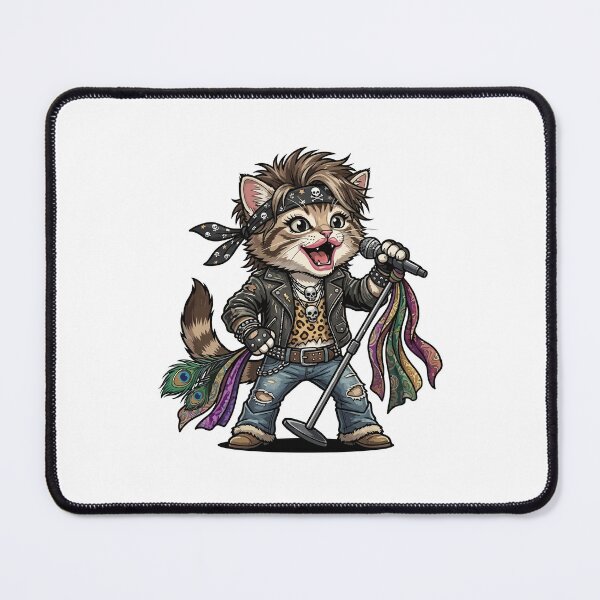 Item preview, Demon of Screamin' Cat - Hard Rock Vocalist Kitty with Scarves designed and sold by henryavincnt.