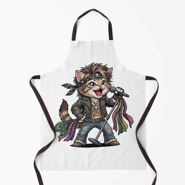 Item preview, Demon of Screamin' Cat - Hard Rock Vocalist Kitty with Scarves designed and sold by henryavincnt.