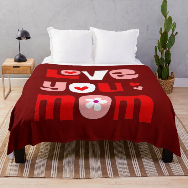 Item preview, Love You Mom Retro Bubble Letter Heart and Flower Aesthetic designed and sold by Far Out Goods.