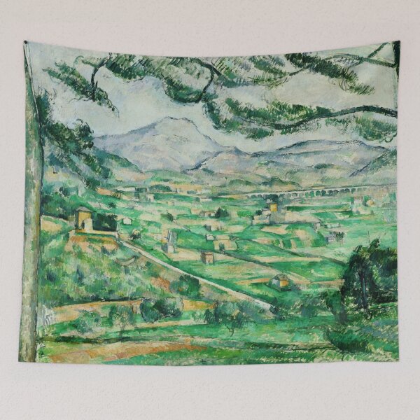 Aperçu de l'œuvre Mont Sainte Victoire de Paul Cézanne : Paysage postimpressionniste Poster créée et vendue par artofuniverse.