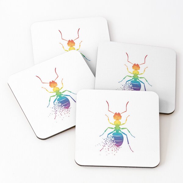 Item preview, Geometric Rainbow Ant – Minimalist Colorful Sticker for Nature Lovers designed and sold by bsbd-action.