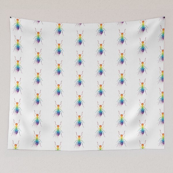 Item preview, Geometric Rainbow Ant – Minimalist Colorful Sticker for Nature Lovers designed and sold by bsbd-action.