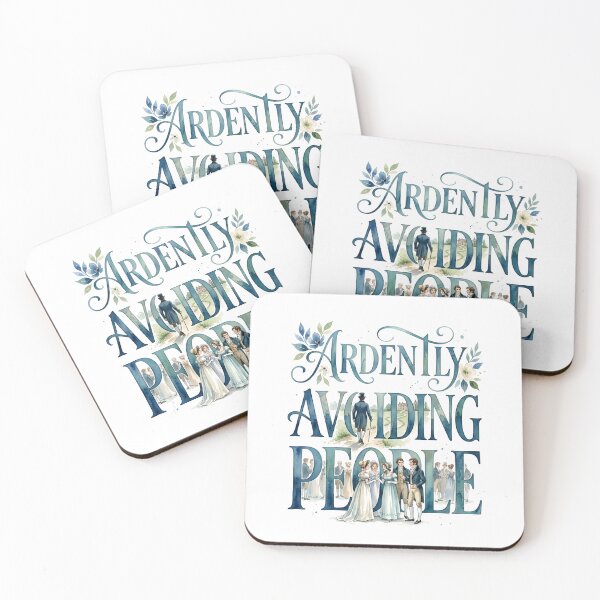 Item preview, Ardently Avoiding People Watercolor Pride And Prejudice designed and sold by Fenay Designs.