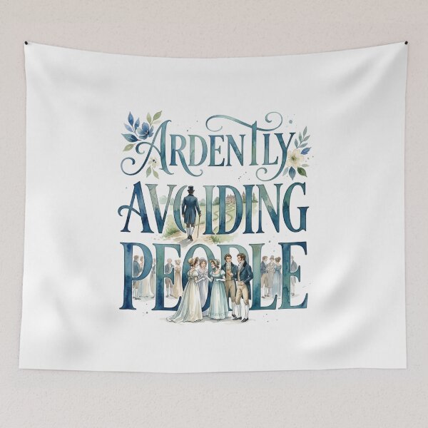 Item preview, Ardently Avoiding People Watercolor Pride And Prejudice designed and sold by Fenay Designs.