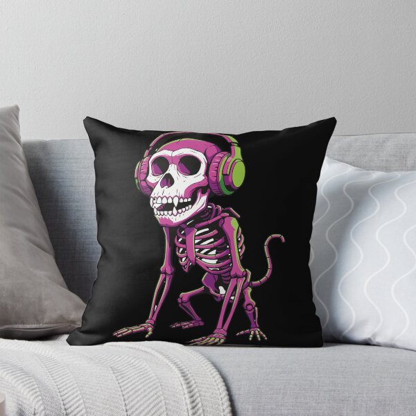 Item preview, Neon Monkey Skull – Vibrant Headphones Art designed and sold by sorryNOTsorry.brand.