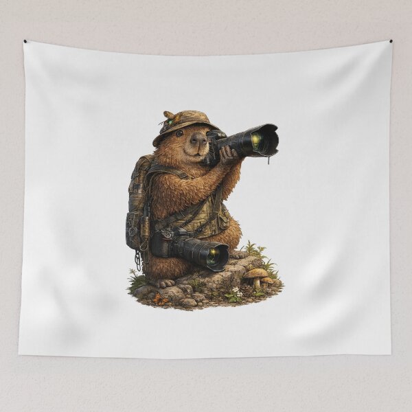 Item preview, Capybara the Wildlife Photographer designed and sold by HubCreates.