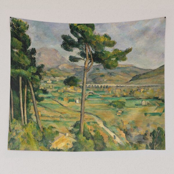 Item preview, Mont Sainte Victoire and the Viaduct by Paul Cézanne: Post Impressionist Landscape designed and sold by artofuniverse.