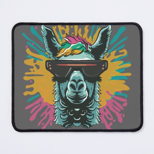 Item preview, Futuristic Llama with Neon Glasses–Techno Animal Style designed and sold by EzekRenne.