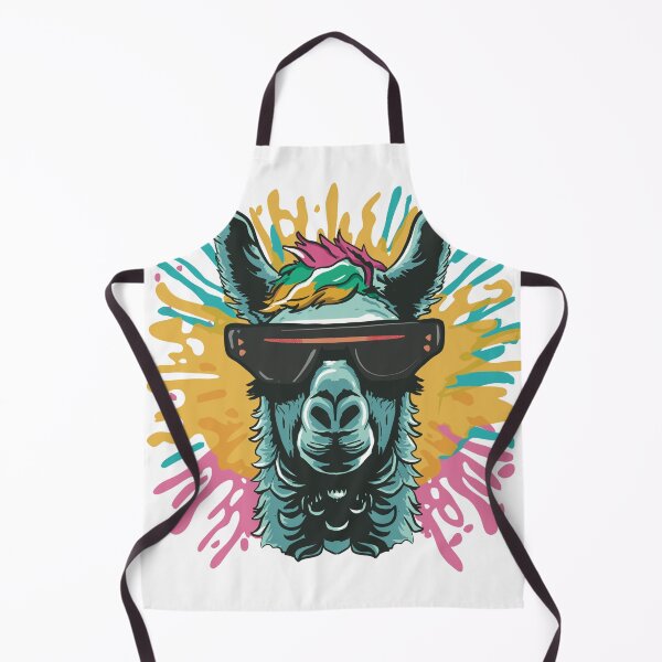 Item preview, Futuristic Llama with Neon Glasses–Techno Animal Style designed and sold by EzekRenne.